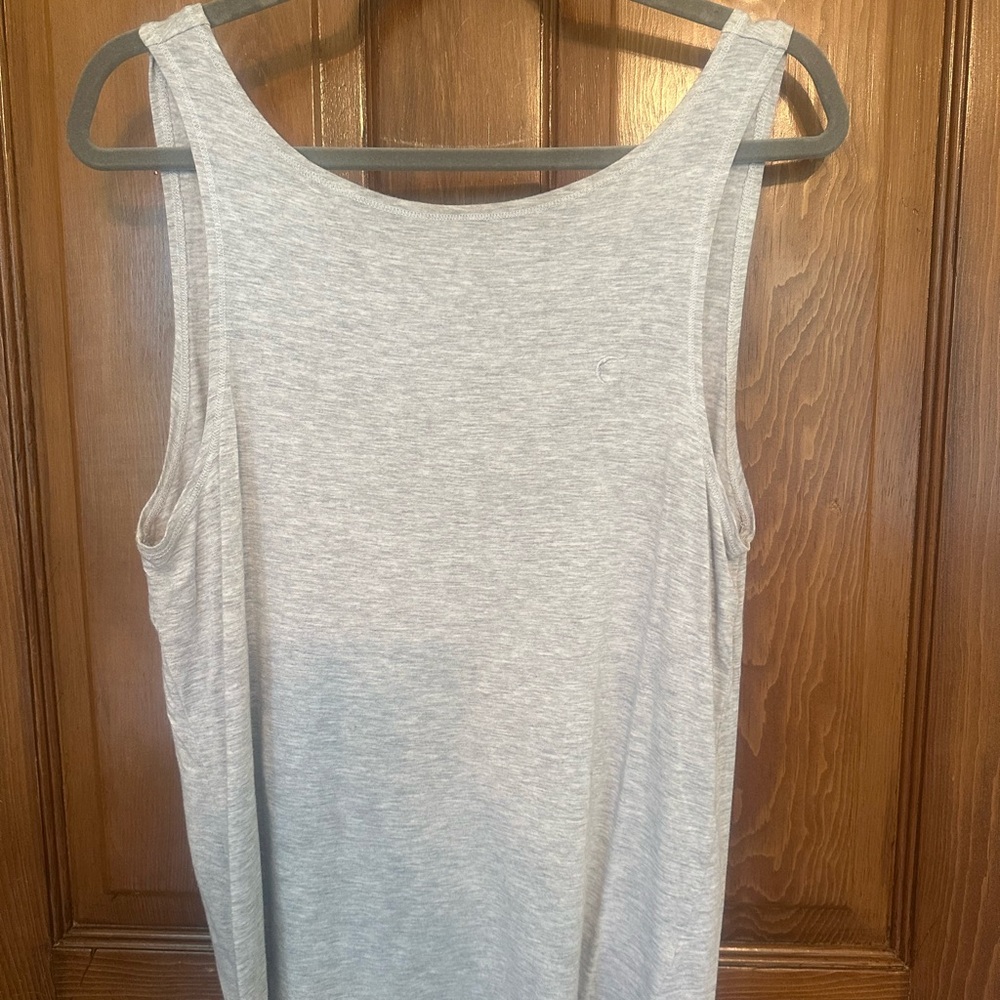 ZYIA Heather Light Gray Women's Swirl Tank Top